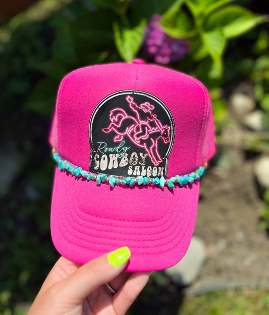Rowdy Cowboy Saloon Graphic Trucker Hat