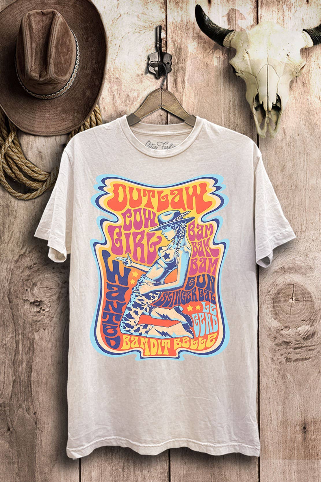 Outlaw Cowgirl Western Graphic Top