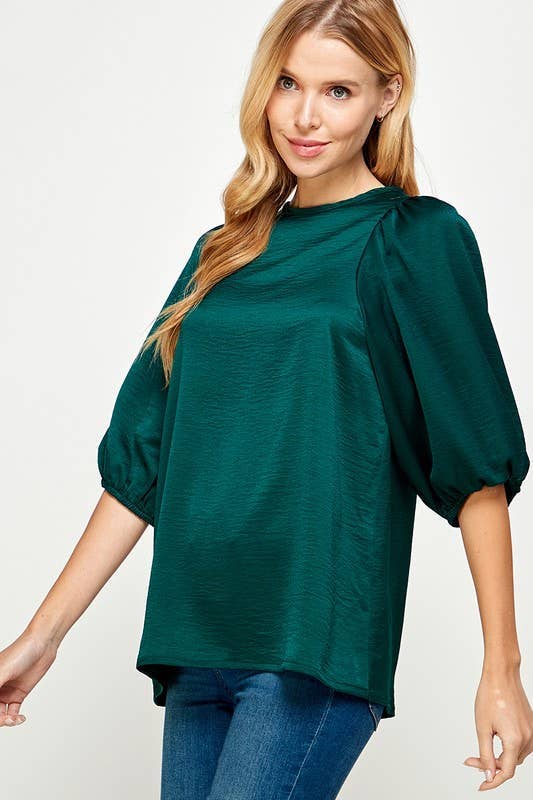 Solid Satin Blouse