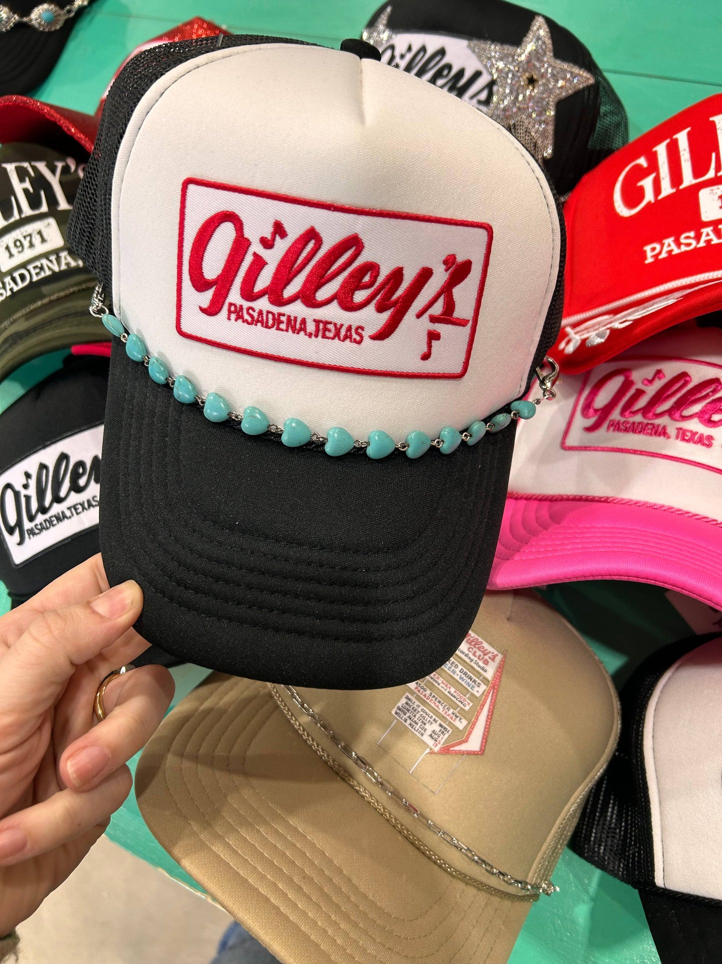 Gilley's Patch White/Red Foam Trucker | Officially Licensed