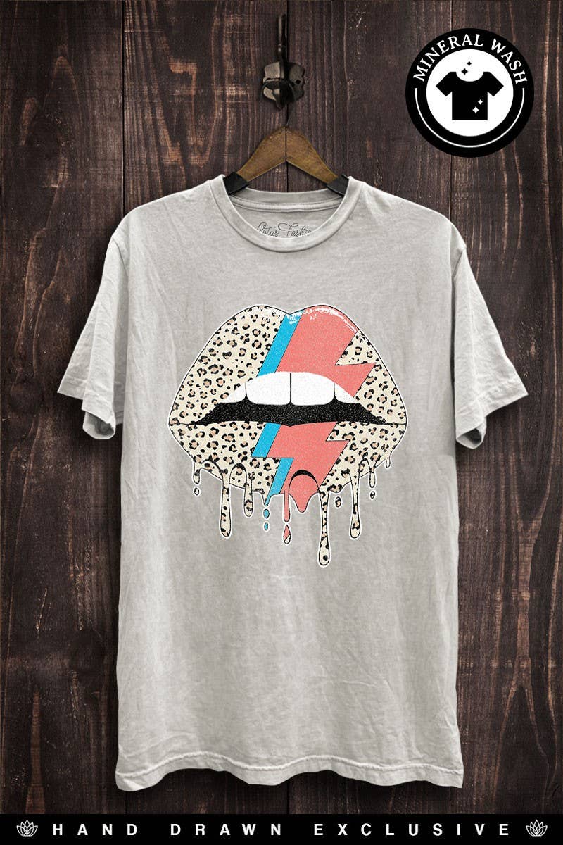 Thunderbolt Lips Graphic Top