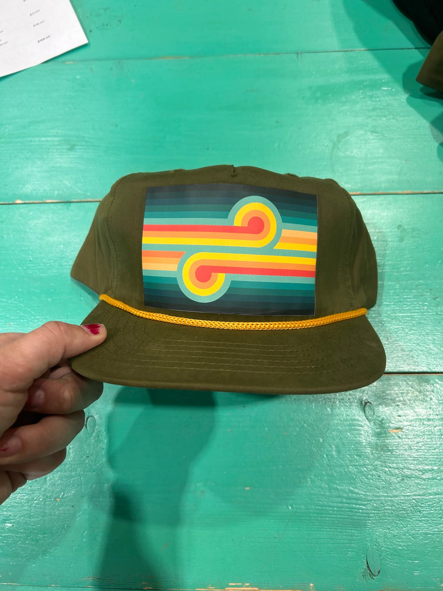 Retro Swirl Pattern Trucker