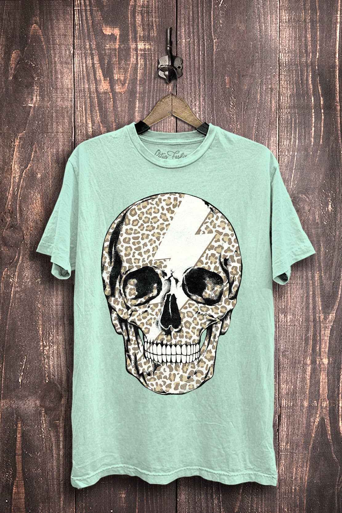 Skull Lightning Bolt Graphic Top