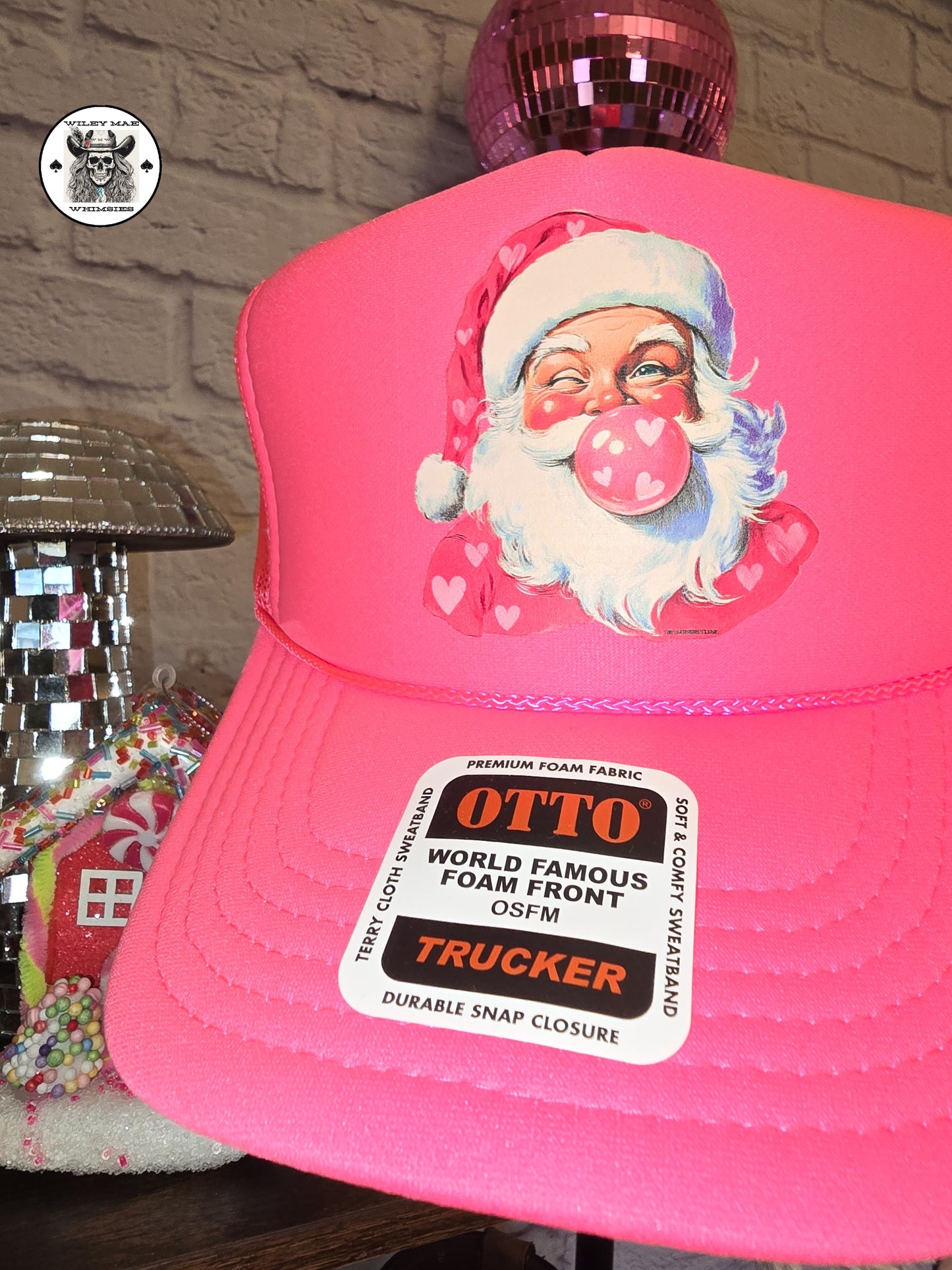 Bubblegum Santa Punchy Pink- Foam Trucker Hat π