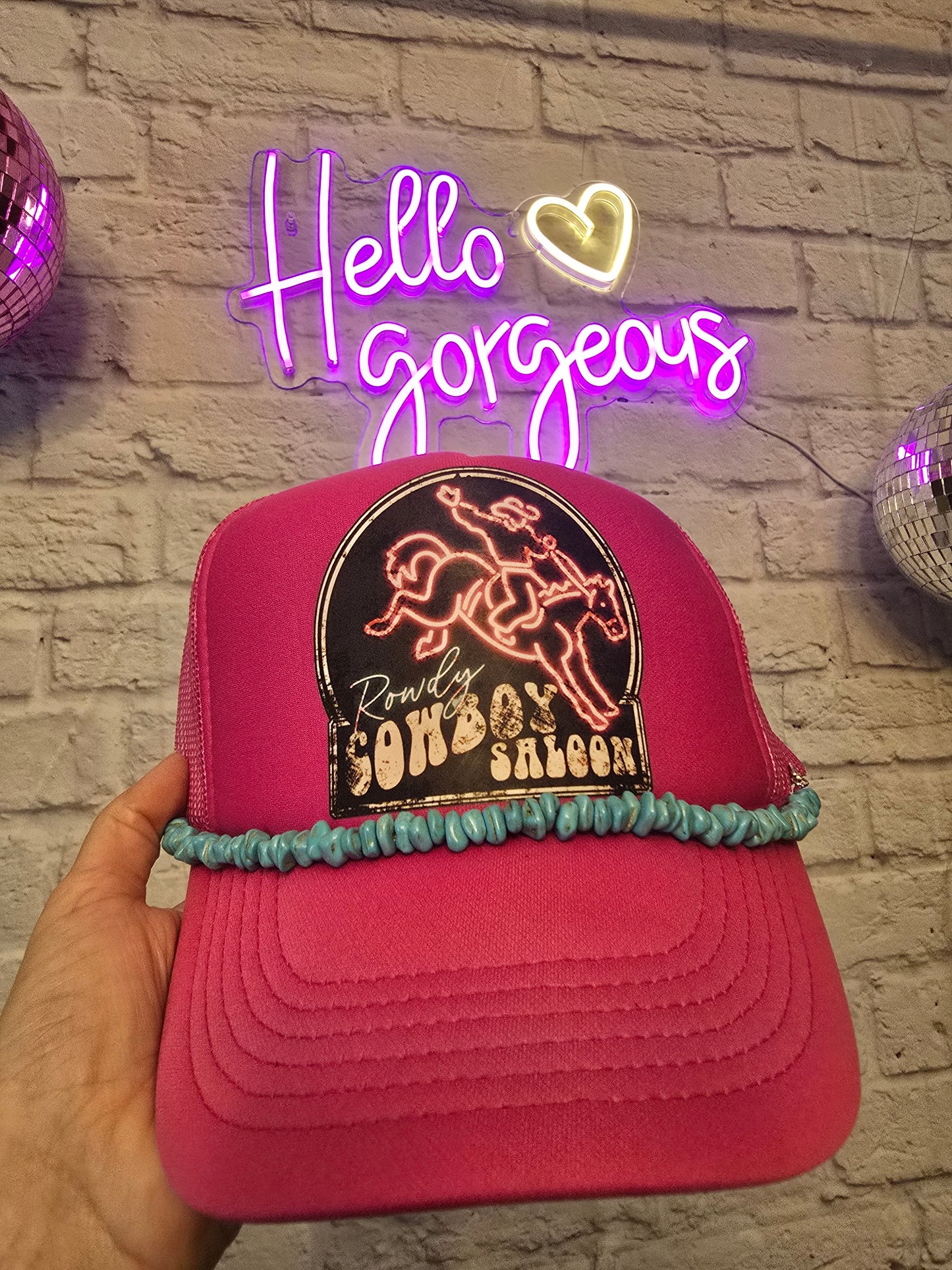Rowdy Cowboy Saloon Graphic Trucker Hat