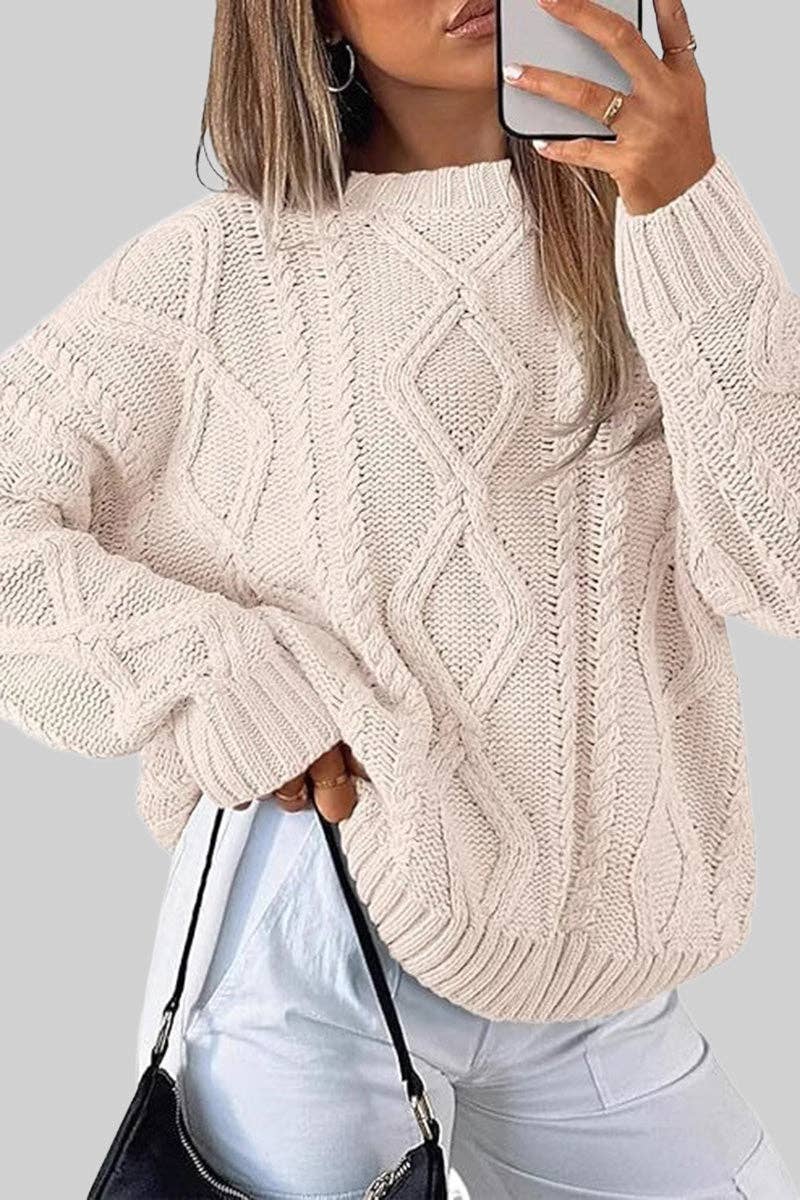 Mccolin - Classic Cable Knit Sweater