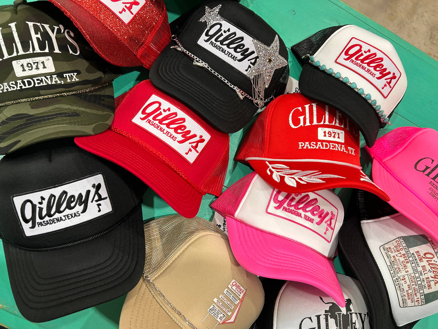 Gilley's Patch White/Red Foam Trucker | Officially Licensed