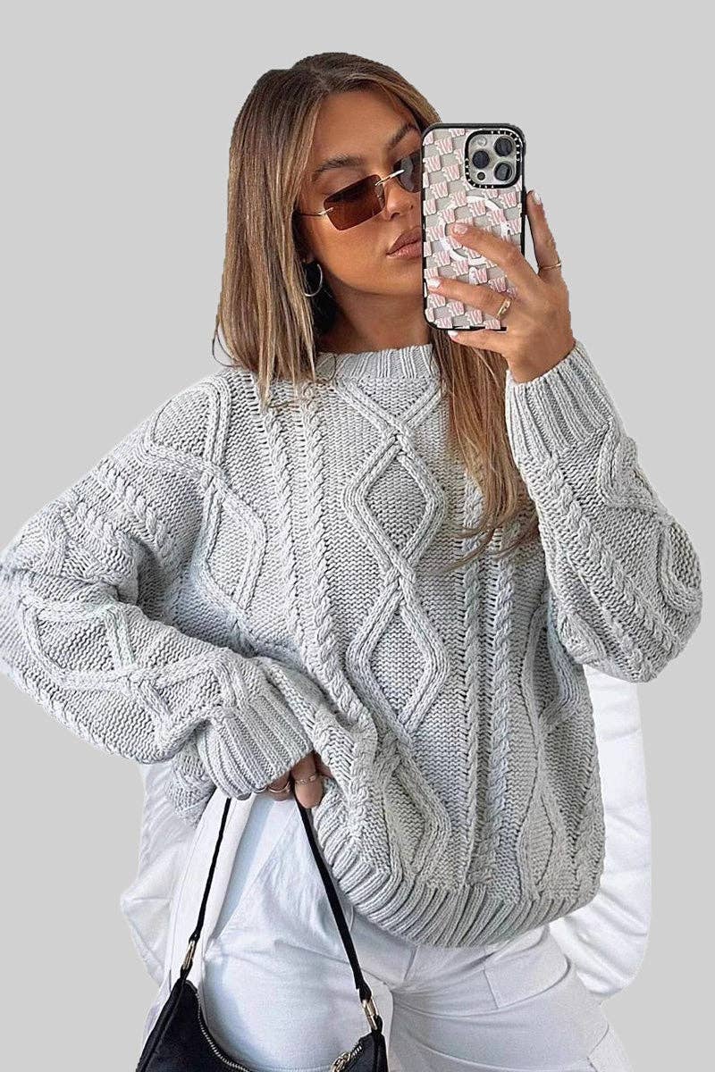 Mccolin - Classic Cable Knit Sweater