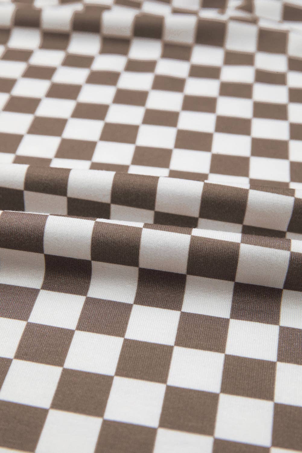 Brown Checker Top and Shorts Set