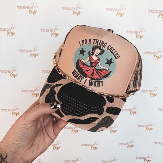 I Do What I Want Vintage Trucker Hat