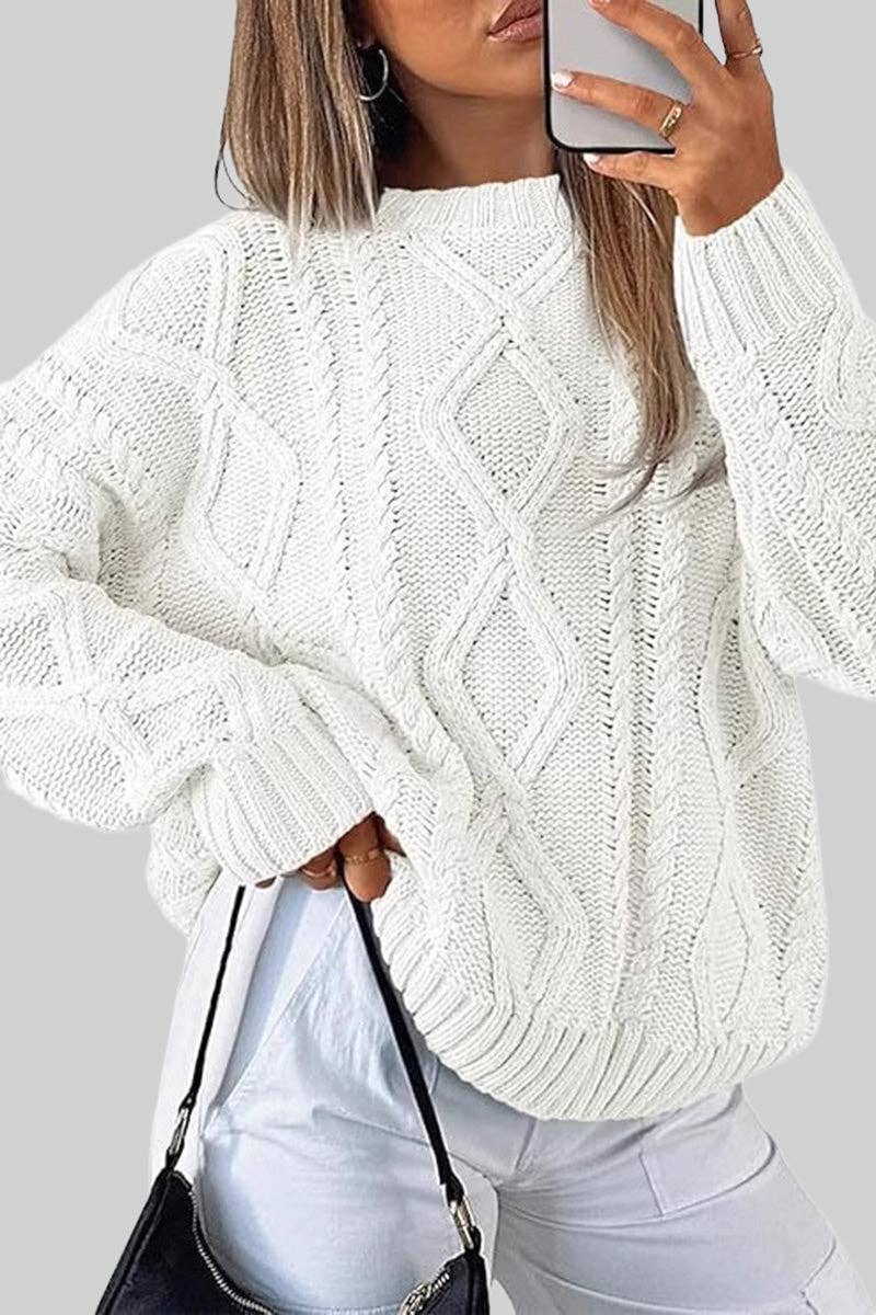 Mccolin - Classic Cable Knit Sweater