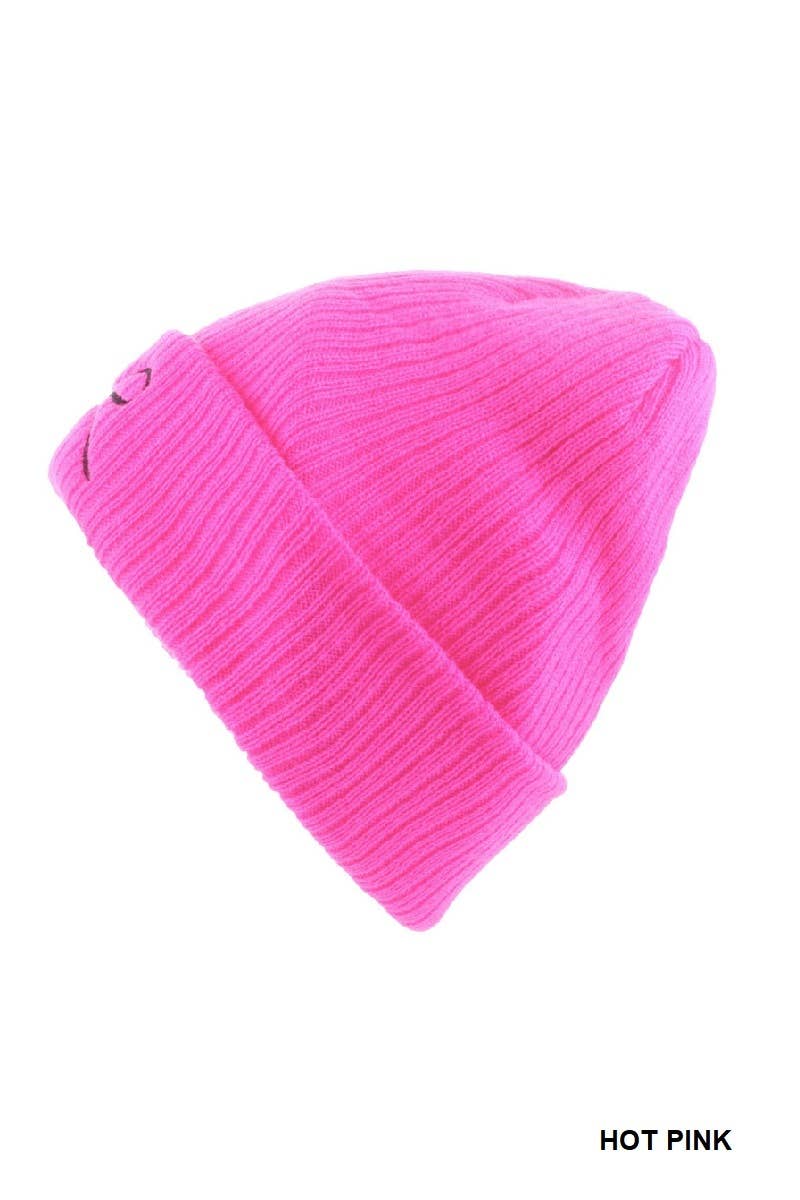 Coquette Bow Embroidered Knitted Beanie