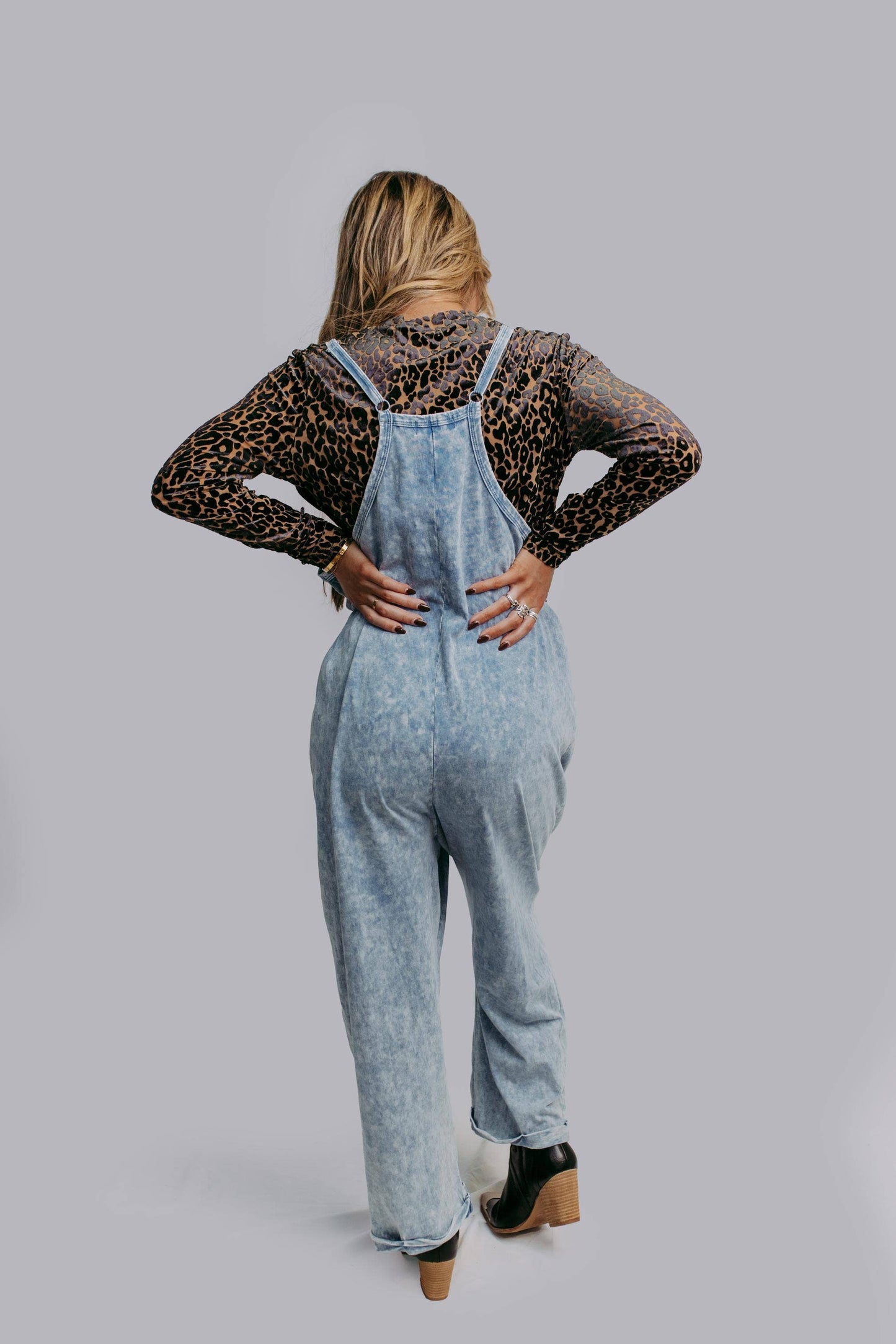 Acid Washed Jumpsuit - Blue