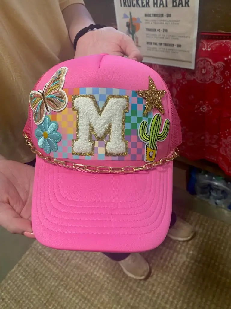 Colorful Checkerboard Pattern Trucker Hat