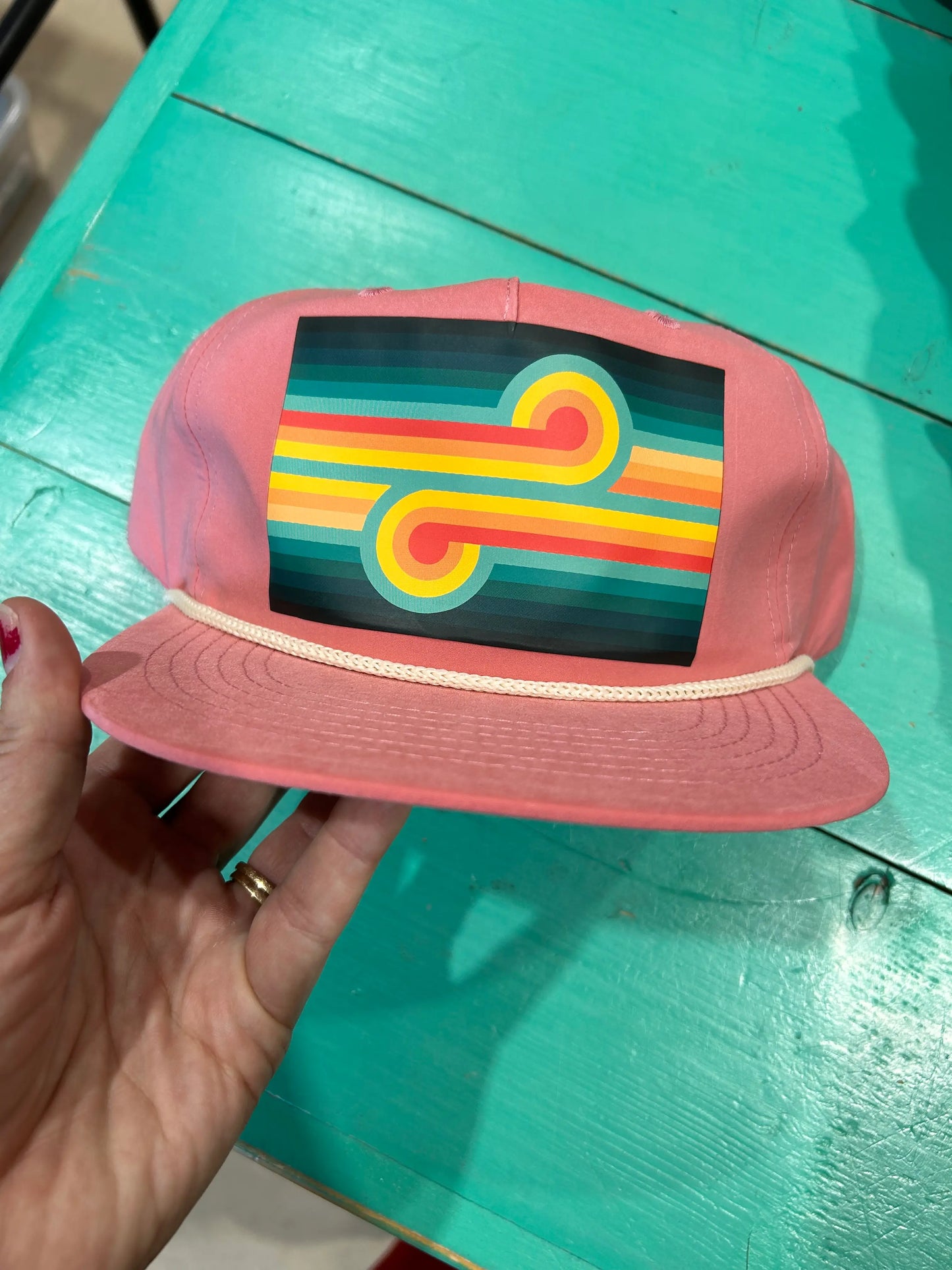 Retro Swirl Pattern Trucker