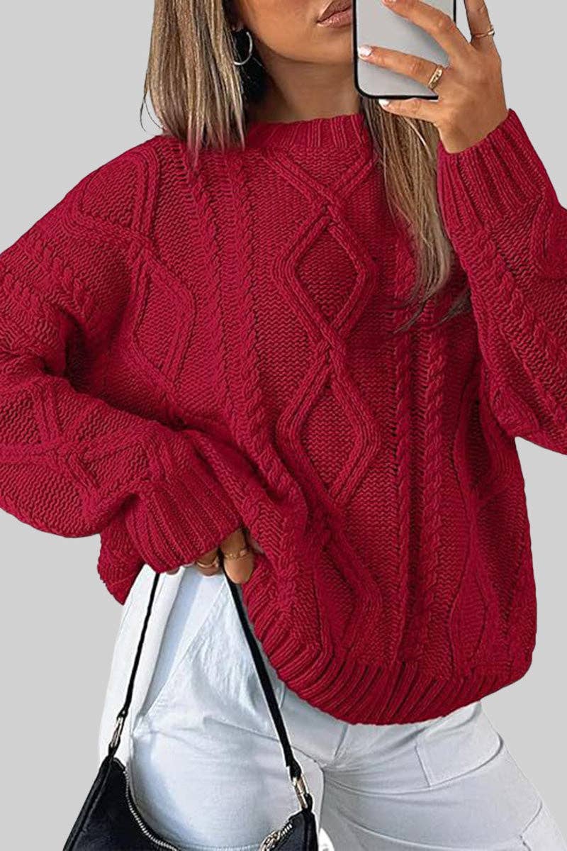 Mccolin - Classic Cable Knit Sweater