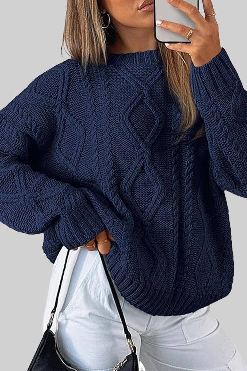 Mccolin - Classic Cable Knit Sweater