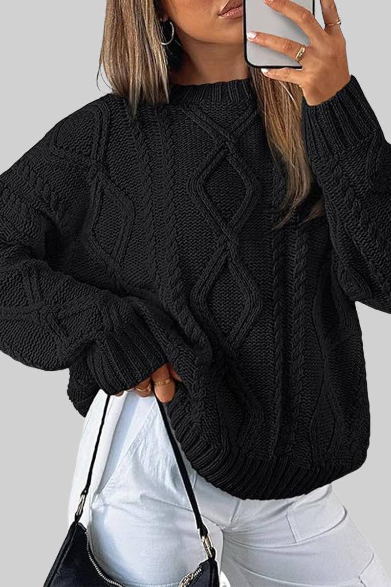 Mccolin - Classic Cable Knit Sweater