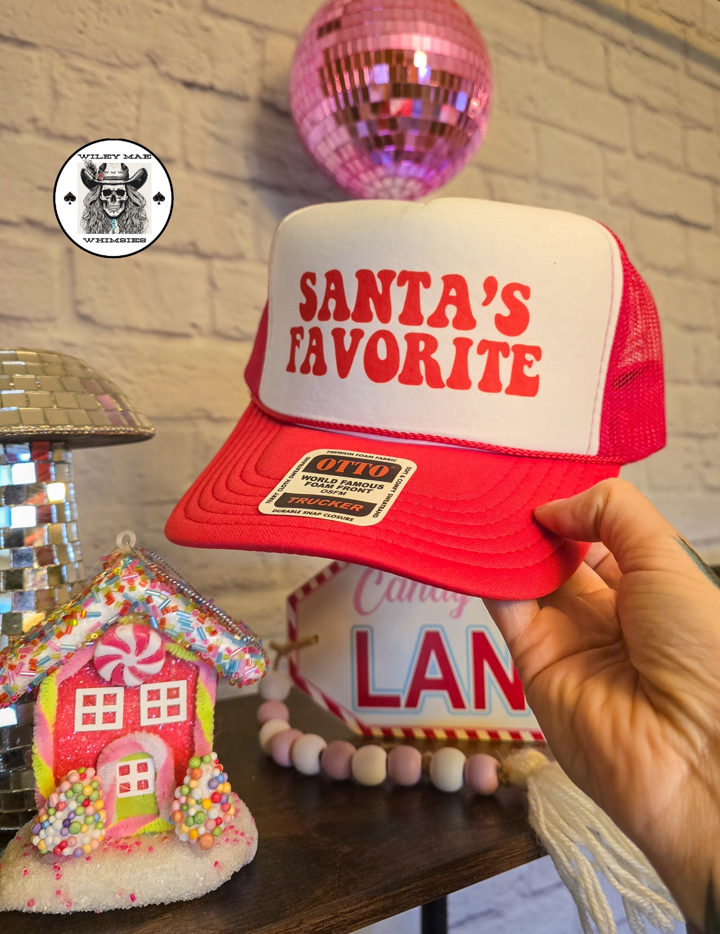 Santa's Favorite Retro Red Otto Trucker Hat🎅
