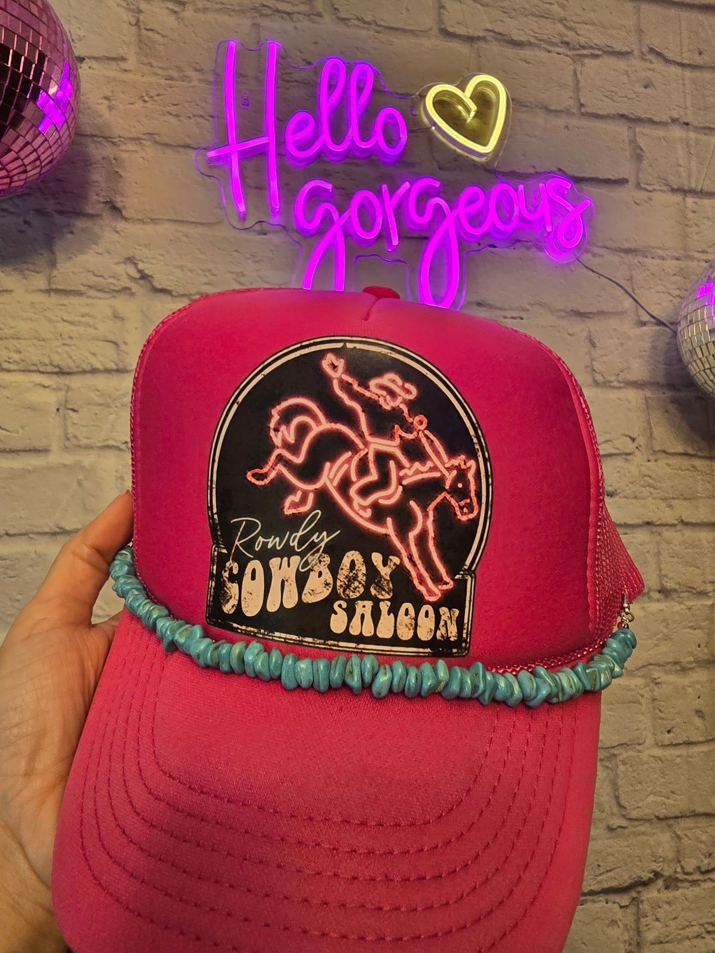 Rowdy Cowboy Saloon Graphic Trucker Hat