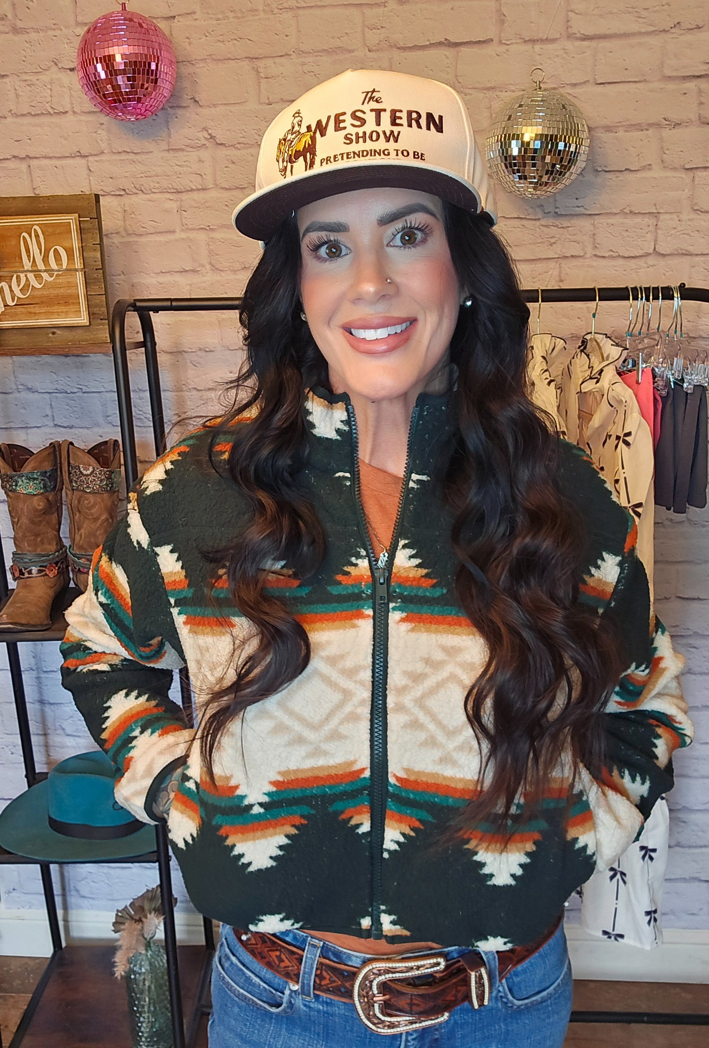 Aztec Sherpa Full Zip Jacket