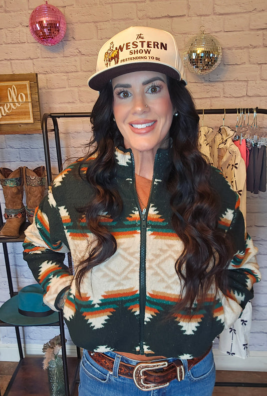 Aztec Sherpa Full Zip Jacket