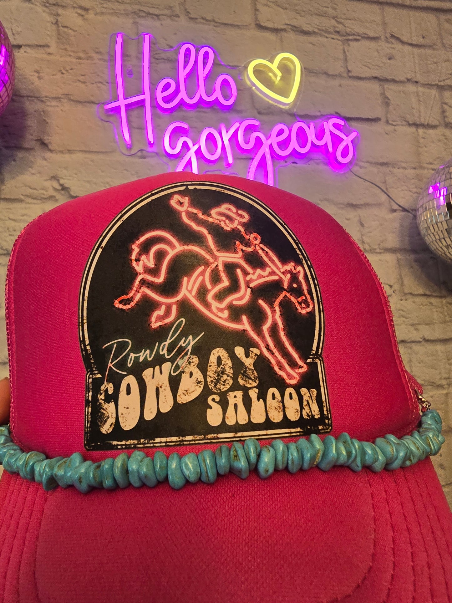 Rowdy Cowboy Saloon Graphic Trucker Hat