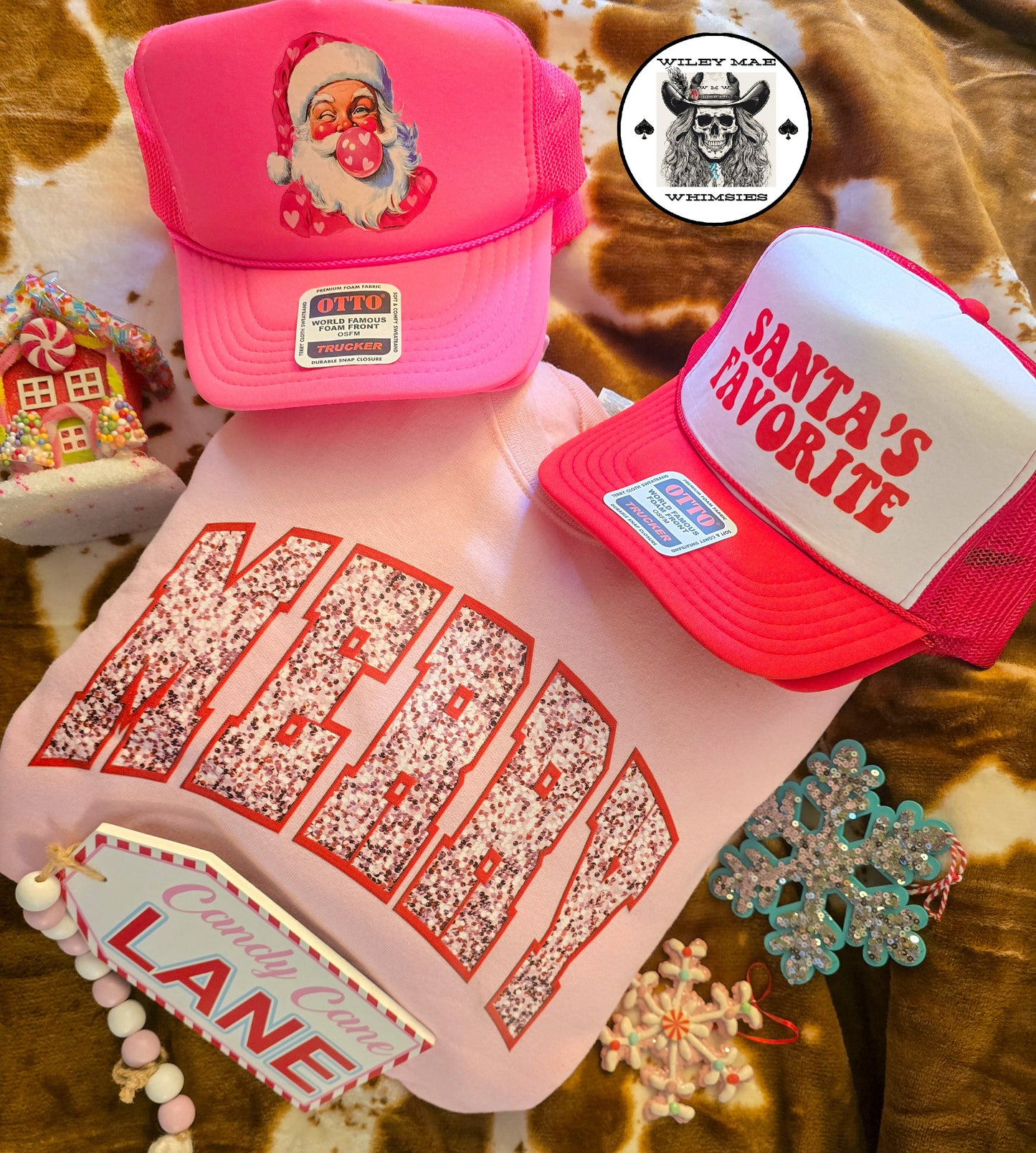 Sequin Merry Christmas -  Pale Pink Sweatshirt 🎄