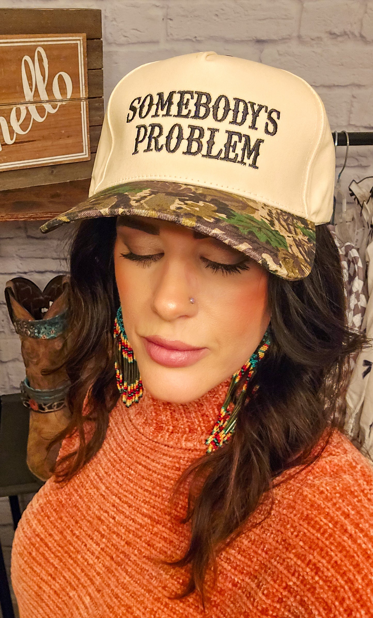 Somebody's Problem Two Tone Canvas Cotton Cap